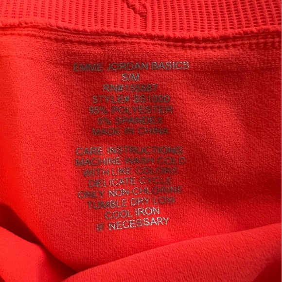 Emme Jordan Basics Compression Shorts - Size S/M - Orange - Picture 2 of 4